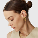 Aitana | Kolczyki Trzywarstwowe w Kształcie Skrzydła