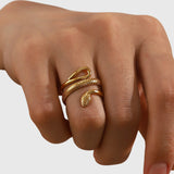 Aubrey | Regulowany Pierścień w Kształcie Węża