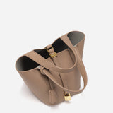 Glaiza | Elegancka Torebka typu Bucket Gold-Lock