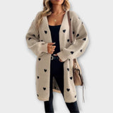 Julia - Kardigan z Wzorem w Serca