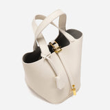 Glaiza | Elegancka Torebka typu Bucket Gold-Lock