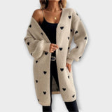 Julia - Kardigan z Wzorem w Serca