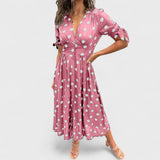 Monique - Elegancka Sukienka w Kropki