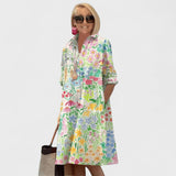 Nadine - Luksusowa letnia sukienka w kwiaty na swobodny styl