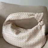 Giselle | Średnia Torba na Ramię Pleciona z Węzłem