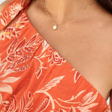 Bailey | Naszyjnik z Złotym Wisiorkiem Perłowym