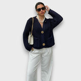 Moretta – Krótki kardigan z grubej dzianiny