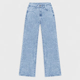 Mara - Damskie dżinsy o prostym kroju i szerokiej nogawce