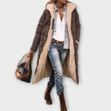 Kora - Przytulny Płaszcz Wyłożony Futrem