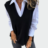 Bezramkowy sweter pleciony