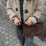 Rebecca | Torebka na ramię z luksusowej zamszowej skóry