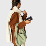 Celeste | Torebka Średnia Zamszowa Pleciona z Węzłem