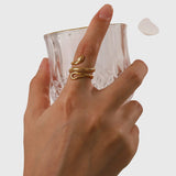 Aubrey | Regulowany Pierścień w Kształcie Węża