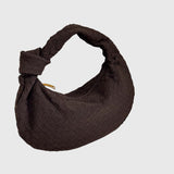 Celeste | Torebka Średnia Zamszowa Pleciona z Węzłem