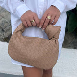 Sienna | Mała Torebka z Plecionym Uchem