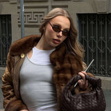 Sienna | Mała Torebka z Plecionym Uchem