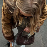 Sienna | Mała Torebka z Plecionym Uchem