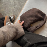 Renee | Mini Torebka z Miękkiego Splotu Zamszowego