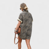 Nonette - Sukienka koszulowa w print leopardzi