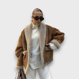 Gina – Ciepła kurtka z futrzaną podszewką