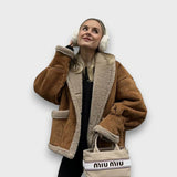 Gina – Ciepła kurtka z futrzanym wykończeniem