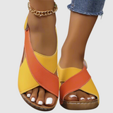 Hildegard - Dwukolorowe sandały skórzane