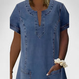 Julia – Sukienka dżinsowa z kieszeniami