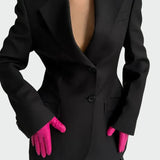 Moolie - Marynarka z Imponującą Linią i Guzikami