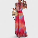 Riviera – Lśniąca sukienka halter na lato