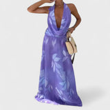 Riviera – Lśniąca sukienka halter na lato