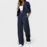 Elegancki Komplet w Paski