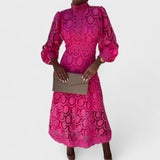 Élise - Sukienka z błyszczącej koronki, kobieca