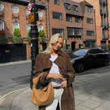 Płaszcz trench Molly z syntetycznego zamszu