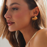 Emery | Złote Kolczyki Muszelki