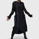 Mana - Długa bluza z kapturem i zamkiem w lekkim i oddychającym materiale