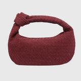 Celeste | Torebka Średnia Zamszowa Pleciona z Węzłem