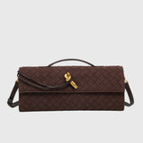 Cherry | Kopertówka z Luksusowego Zamszu Intrecciato