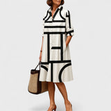 Brigitte - Luksusowa sukienka midi dla bezwysiłkowej elegancji