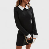 Fatima - Elegancka sukienka z kołnierzykiem