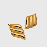 Aitana | Kolczyki Trzywarstwowe w Kształcie Skrzydła