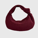 Celeste | Torebka Średnia Zamszowa Pleciona z Węzłem