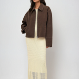 VALIRA Kurtka Zip z Sztucznego Zamszu