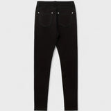 Floriale - Czarne dżinsy z denimu o wysokim stanie dla kobiet