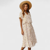 Madelina - Elegancka letnia sukienka w wielokolorowym wydaniu