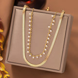 Marizanne | Luksusowy Naszyjnik Wąż & Zestaw Biżuterii z Perłami w Złocie 18K