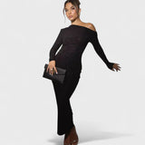 Moa - Lśniąca sukienka maxi