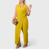 Inès - Elegancki kombinezon z dekoltem w kształcie V