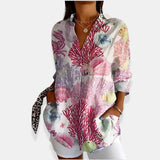 LYSSA™ | Kwiatowa bluzka z guzikami